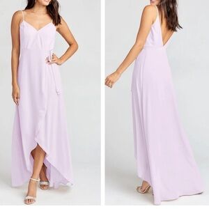 SMYM Mariah Wrap Dress Lilac Purple Bridesmaid